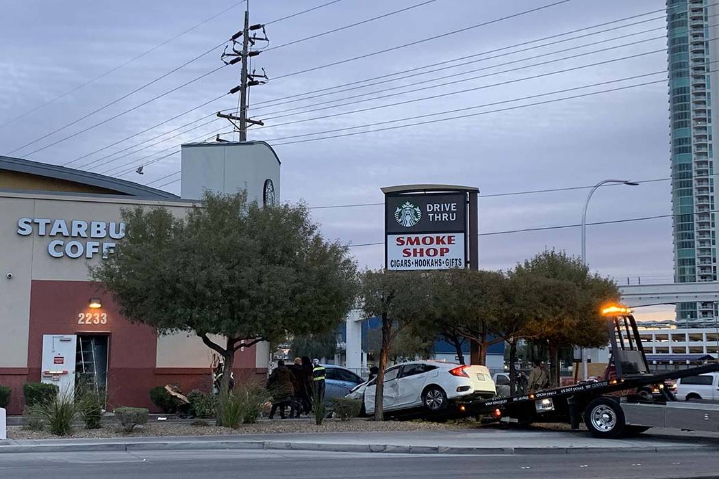 Car crashes into Starbucks near Las Vegas Strip - Highway ...