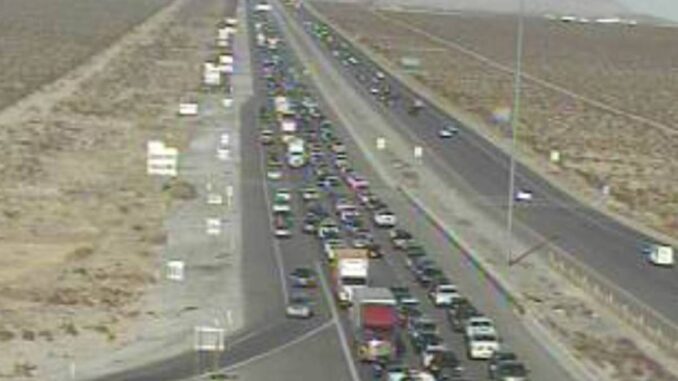 Traffic alerts for Kyle Canyon Road, I-15 at Primm