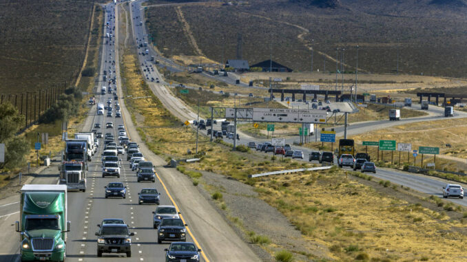 Sisolak, Newsom promise ‘immediate relief’ for I-15 traffic at Nevada-California border